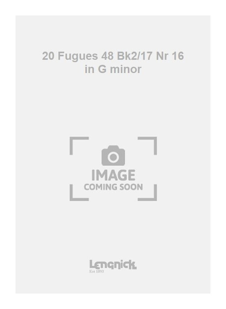 20 Fugues 48 Bk2/17 Nr 16 in G minor